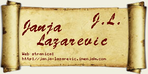 Janja Lazarević vizit kartica